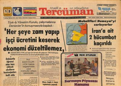 Tercüman Gazetesi 15 Ağustos 1981 - Galatasaray Lige Hazır Takım - İrana Ait Hücumbot Kaçırıldı GZ126121 - 1