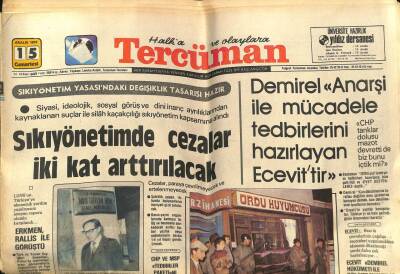 Tercüman Gazetesi 15 Aralık 1979 - Tarık Buğranın Ünlü Eserinden Televizyona Uyarlanan Ve Sırrı Gültekinin Yönettiği Dizi Bu Gece Ekranlara Geliyor GZ65692 - 2