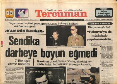 Tercüman Gazetesi 15 Aralık 1981 - TKP Duruşmasında Dün Sanıklar Kimliklerini Açıklamadı - Türkeş Hakaret Etmedim , Kendimi Savundum GZ122120 - 1