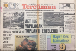 Tercüman Gazetesi 15 Ekim 1976 - AET İle Yapılacak Toplantı Ertelendi - GZ12785 - 1