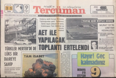 Tercüman Gazetesi 15 Ekim 1976 - AET İle Yapılacak Toplantı Ertelendi - GZ12785 - 2
