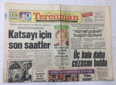 Tercüman Gazetesi 15 Ekim 1984 - Üç Hain Daha Cezasını Buldu - GZ17208 - 2