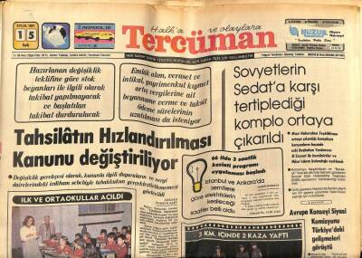 Tercüman Gazetesi 15 Eylül 1981 - Tahsilatın Hızlandırılması Kanunu Değiştiriliyor GZ53920 - 1