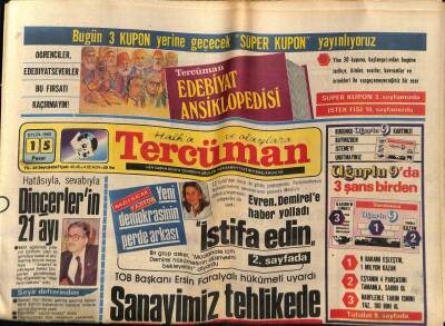 Tercüman Gazetesi 15 Eylül 1985 - Doğum Günü Hediyesi GZ53896 - 1