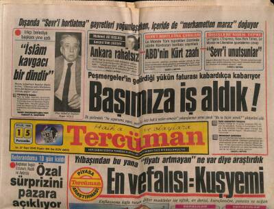 Tercüman Gazetesi 15 Eylül 1988 - Peşmergelerin Getirdiği Yükün Faturası Kabardıkça Kabarıyor GZ67133 - 1