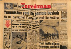Tercüman Gazetesi 15 Haziran 1958 - İnönü Dün , Kıbrısın Taksimi Tezini Biz de Destekledik GZ65855 - 1