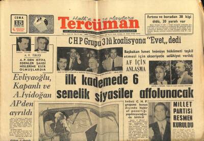 Tercüman Gazetesi 15 Haziran 1962 - Rusyada Din Lehinde Konuşmak Cinayet İşlemek Kadar Suç - Siirt Cezaevinde Dün İsyan Çıktı GZ118845 - 1