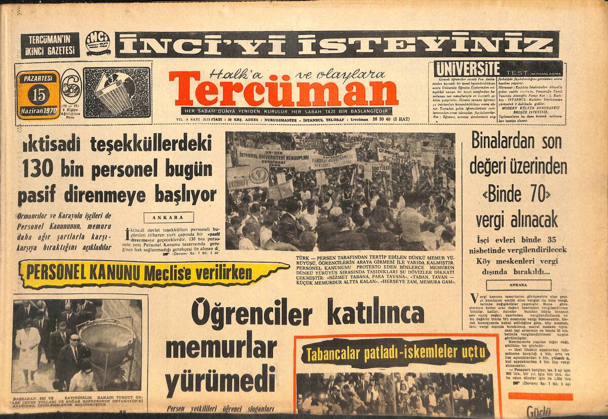 Tercüman Gazetesi 15 Haziran 1970 - Senegal Ve Orta Afrika Ülkelerinde İslamlaşma Adeta Çığ Gibi İlerliyor GZ145341 - 1