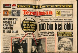 Tercüman Gazetesi 15 Kasım 1970 - Pakistanda Korkunç Kasırga 100 Bin Kişi Öldü GZ67036 - 1