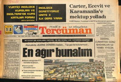 Tercüman Gazetesi 15 Mart 1979 - Akaryakıtta Karne Dönemi Başladı... Tüp Gaz da Bulunamıyor... GZ85707 - 1