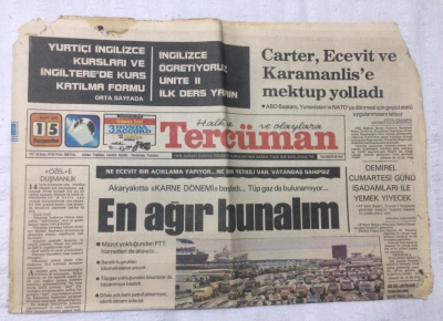 Tercüman Gazetesi 15 Mart 1979 - En Ağır Bunalım - GZ17287 - 1