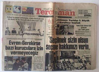 Tercüman Gazetesi 15 Mayıs 1983 - Hazırlıklar Tamamlandı Bekleyiş Başladı Partiler Yarın Sahneye Çıkıyor GZ10663 - 2