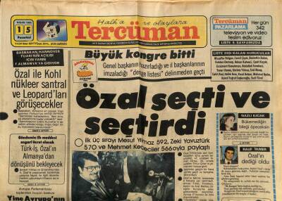 Tercüman Gazetesi 15 Nisan 1985 - Özal Seçti Ve Seçtirdi GZ64531 - 2