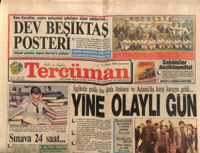 Tercüman Gazetesi 15 Nisan 1989 - Egede Yunan Donanmasını Kaçırttık GZ83270 - 1
