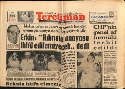 Tercüman Gazetesi 15 Ocak 1963 - Bursada Yıldırım Ve Fırtınadan 76 Ev Yandı GZ67685 - 2