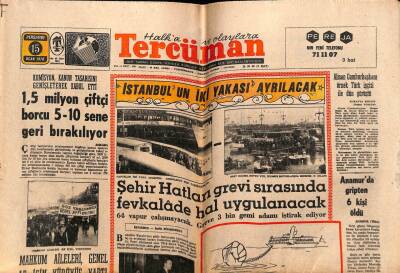 Tercüman Gazetesi 15 Ocak 1970 - Adnan Şenses Bir Villa İle Kotra Alacak, Sevim Çağlayan Milyoner Oldu GZ55206 - 1