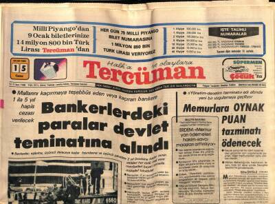 Tercüman Gazetesi 15 Ocak 1982 - Doğum Günü Hediyesi GZ54524 - 1