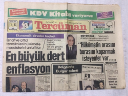 Tercüman Gazetesi 15 Ocak 1985 - En Büyük Dert Enflasyon - GZ17184 - 2