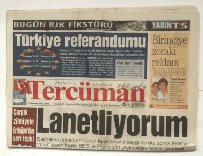 Tercüman Gazetesi 15 Temmuz 2005 - Ulladan Sonra Tuzla Vakası GZ5888 - 2