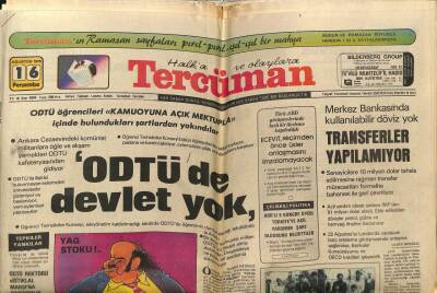 Tercüman Gazetesi 16 Ağustos 1979 - Odtüde Devlet Yok GZ54668 - 1