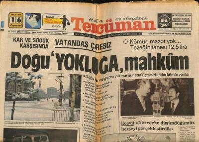 Tercüman Gazetesi 16 Aralık 1978 - İpraş Rafinerisi Büyük Yangın Tehlikesi Atlattı - Doğu Yokluğa Mahkûm GZ123489 - 1