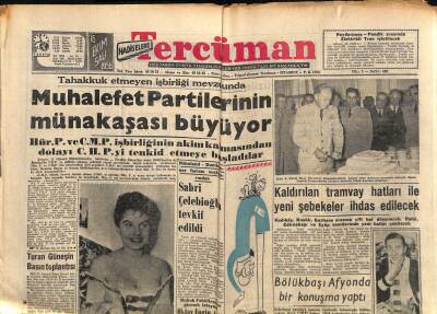 Tercüman Gazetesi 16 Ekim 1956 - Rubirosanın Yeni Sevgilisi - Cahit Sıtkı İçin Genç Bir Kız Oruç Tutuyor GZ118959 - 1