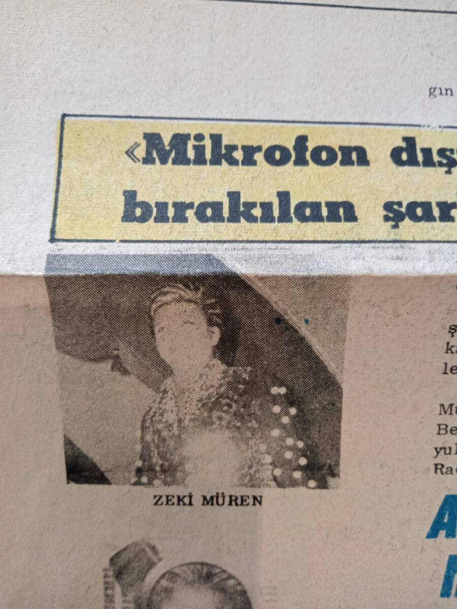 Tercüman Gazetesi 16 Ekim 1971 - Fatma Girik Afiş - Zeki Müren Afiş GZ145236 - 3