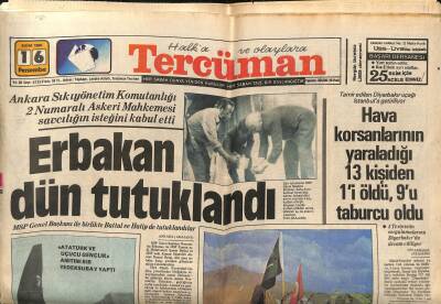 Tercüman Gazetesi 16 Ekim 1980 - Erbakan Dün Tutuklandı - Irak Birlikleri Abadana Girdi GZ118022 - 1