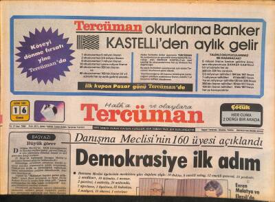 Tercüman Gazetesi 16 Ekim 1981 - Mısırda Ateşli Silah Kullanan İdam Edilecek - Yunan Basını Rallisden Yana GZ126734 - 1