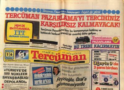 Tercüman Gazetesi 16 Eylül 1985 - Doğum Günü Hediyesi GZ53897 - 1