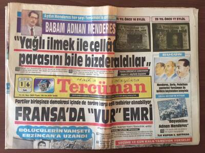 Tercüman Gazetesi 16 Eylül 1986 - Seçimler Özal, Evren Rejimi İçin Referandum GZ10453 - 1