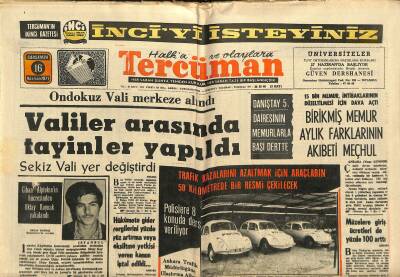 Tercüman Gazetesi 16 Haziran 1971 - BAC , Türkiyeye Ucuz Ham Petrol Satacak - Valiler Arasında Tayinler Yapıldı GZ123505 - 1