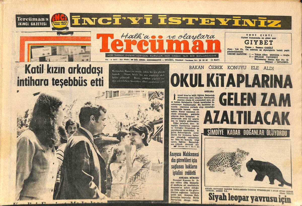 Tercüman Gazetesi 16 Haziran 1972 - Tarihi Ankara Palas 29 Ekim'de Yeniden İşletmeye Açılacak GZ141463 - 1