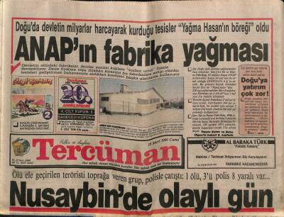 Tercüman Gazetesi 16 Mart 1990 - Fransada Cami Bombalandı GZ74626 - 1