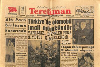 Tercüman Gazetesi 16 Mayıs 1961 - Türkiyede Otomobil İmali Mümkündür GZ67694 - 1
