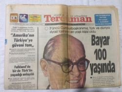 Tercüman Gazetesi 16 Mayıs 1982 - Bayar 14 Mayıs Vakfının Şeref Başkanlığına Seçildi - GZ17295 - 2