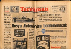 Tercüman Gazetesi 16 Nisan 1963 - Rusya Akdenizden Bombalanacak GZ67029 - 1
