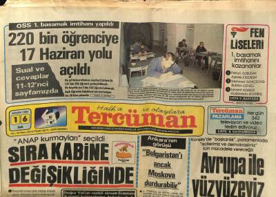 Tercüman Gazetesi 16 Nisan 1985 - 220 Bin Öğrenciye 17 Haziran Yolu Açıldı GZ64549 - 2