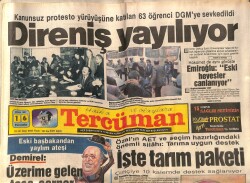 Tercüman Gazetesi 16 Nisan 1987 - Kanunsuz Protesto Yürüyüşüne Katılan 63 Öğrenci DGMye Sevkedildi GZ65028 - 2