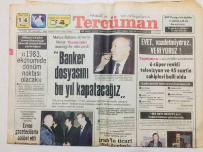 Tercüman Gazetesi 16 Ocak 1983 - Doğum Günü Hediyesi GZ53598 - 1