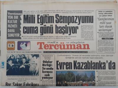 Tercüman Gazetesi 16 Ocak 1984 - Bor Şeker Fabrikası Hizmete Girdi GZ112663 - 1