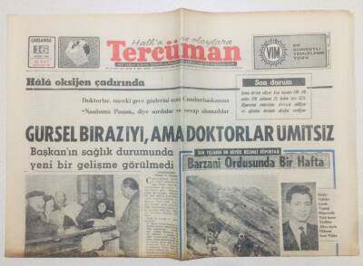Tercüman Gazetesi 16 Şubat 1966 - Cemal Gürsel Biraz İyi Ancak Doktorlar Ümitsiz GZ53514 - 1