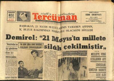 Tercüman Gazetesi 16 Temmuz 1966 - Yunan Diplomatı , Vietnamlı Çıplak Dansöze Aşık Oldu - Demirel 21 Mayısta Millete Silâh Çekilmiştir GZ123599 - 1