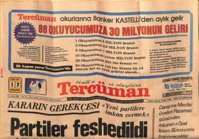 Tercüman Gazetesi 17 Ekim 1981 - Doğum Günü Hediyesi GZ55086 - 1