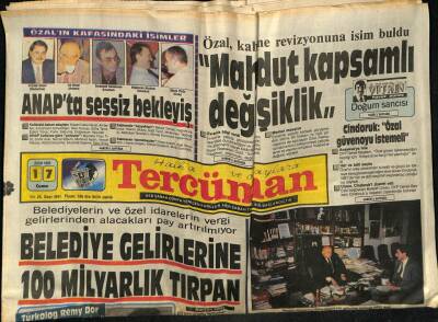 Tercüman Gazetesi 17 Ekim 1986 - Belediye Gelirlerine 100 Milyarlık Tırpan GZ67179 - 2