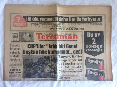Tercüman Gazetesi 17 Eylül 1962 - Bitlis Cezaevindeki 120 Mahkum İsyan Etti GZ73633 - 1