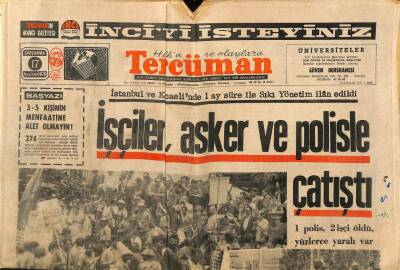 Tercüman Gazetesi 17 Haziran 1970 - Erdal İnönü Jandarmayı Çağırır Üniversiteyi Aratırım.. dedi GZ114034 - 1