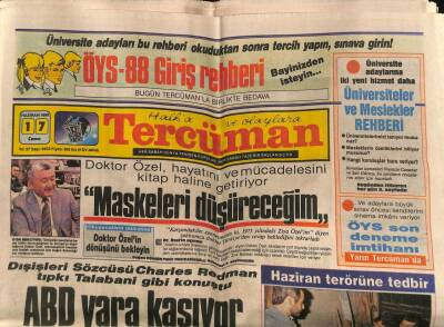 Tercüman Gazetesi 17 Haziran 1988 - Doktor Özel , Hayatını Ve Mücadelesini Kitap Haline Getiriyor GZ67209 - 2