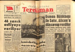 Tercüman Gazetesi 17 Mart 1961 - Osman Bölükbaşı İle Satır , Alicana Dün Cevap Verdiler GZ67641 - 2