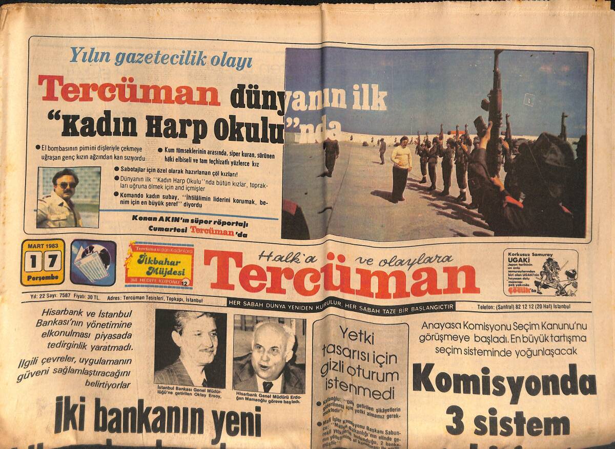 Tercüman Gazetesi 17 Mart 1983 - Giresun Beşiktaş Karşılaşmasında Kartal Zorlanmadı - Hisarbank Ve İstanbul Bankası'nın Bilançoları Hazırlanıyor GZ132344 - 1